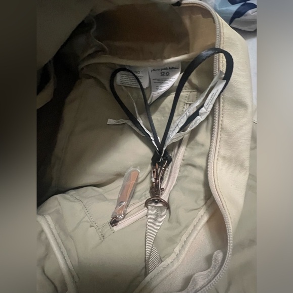 Petunia Pickle Bottom Boxy Backpack Diaper Bag Blue Cream Green Small Bottle Bag - Picture 9 of 15